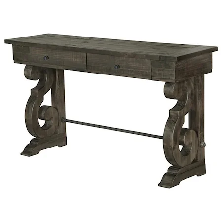 Rectangular Sofa Table with Two Drawers